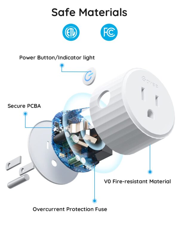 Govee Smart Plug - WiFi Outlet, Works with Alexa & Google, Timer & Group Control, 1 Pack - Image 2