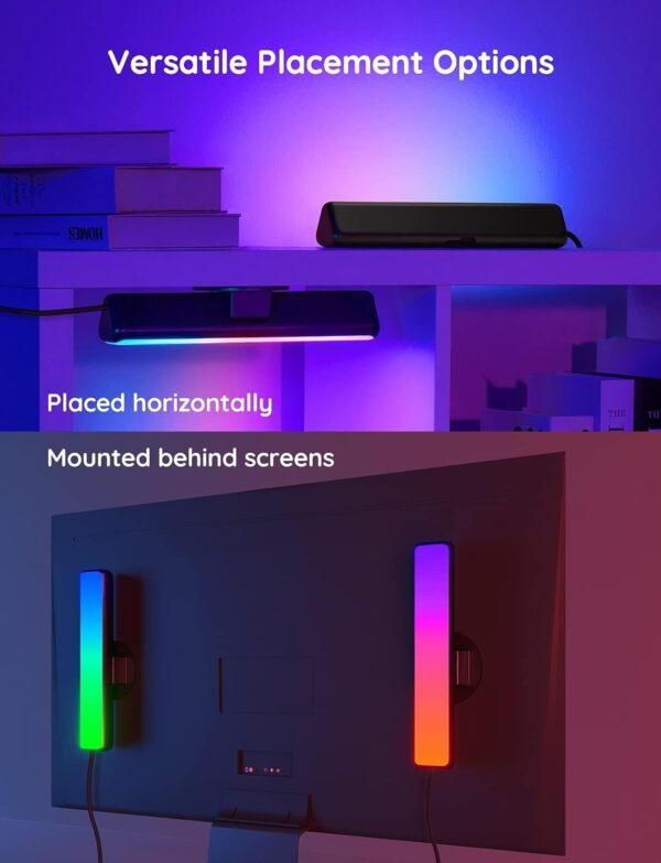 Govee Smart LED Light Bars - RGBICWW, WiFi, TV Backlights, Alexa & Google Compatible, Scene & Music Modes - Image 6