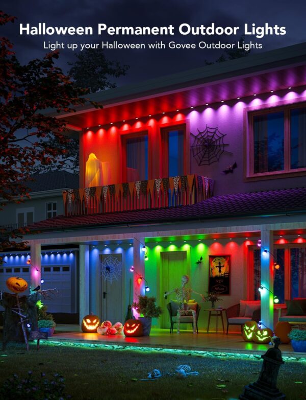 Govee Permanent Outdoor Lights - 100ft, RGBIC, 75 Scene Modes, IP67 Waterproof, Halloween & Christmas Decor - Image 2