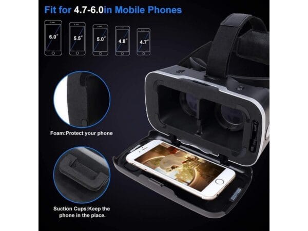 VR Headset 3D Virtual Reality Game Glasses for iPhone Android Smartphone Smart Phone Cell Phone - Image 6