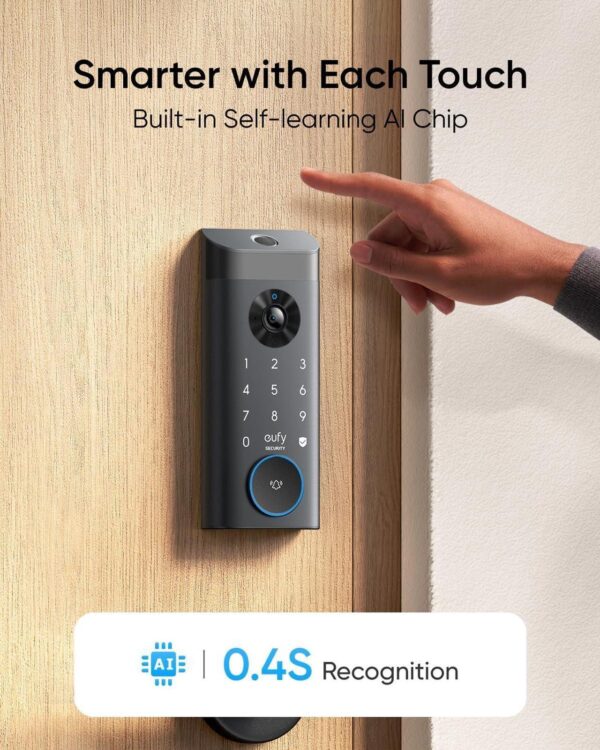 Eufy Security E330 Video Smart Lock - 3-in-1 Camera, Doorbell, Fingerprint Entry - Image 4