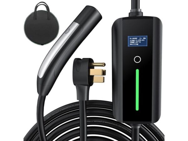 EVCONN Level 2 Tesla Charger, 240V, 32Amp, NEMA 14-50 Plug, 16.4ft Extension Cord, Portable Charger for All Tesla Models X/Y/S/3