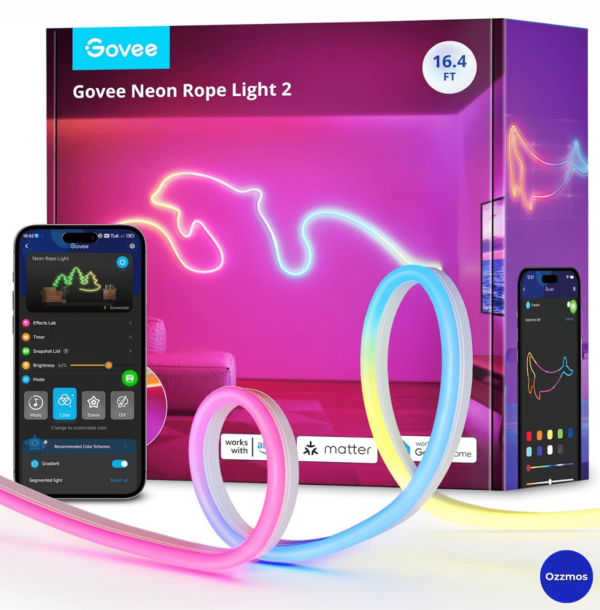 Govee RGBIC Neon Lights, LED Smart Neon Rope