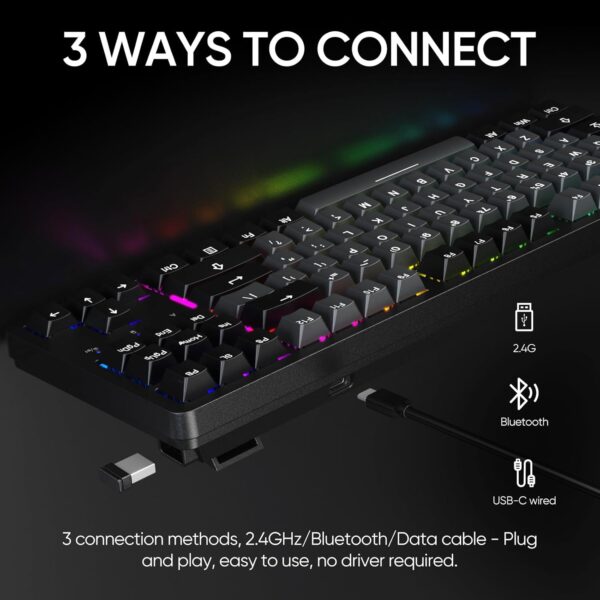 ARZOPA Wireless Mechanical Gaming Keyboard - Image 3